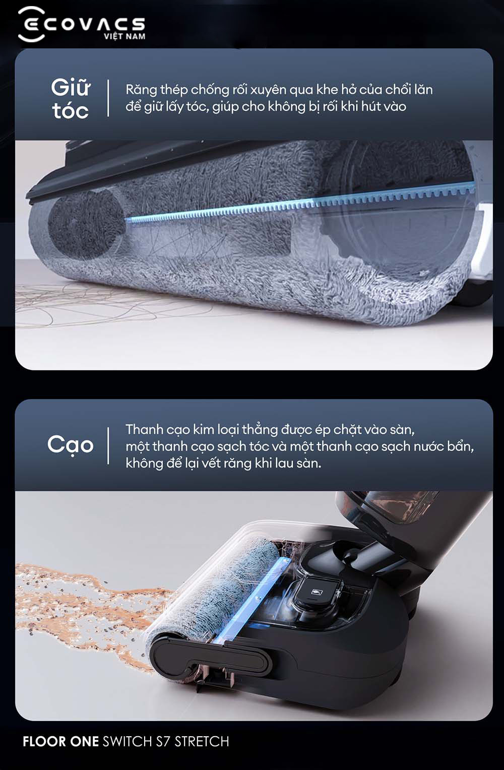 Tineco Floor One Switch S7 Stretch đặc tính sản phẩm 7