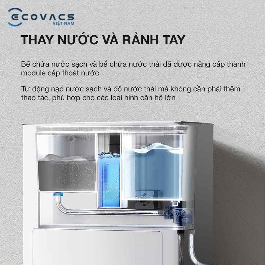 Tự động bơm nước và xả nước bẩn