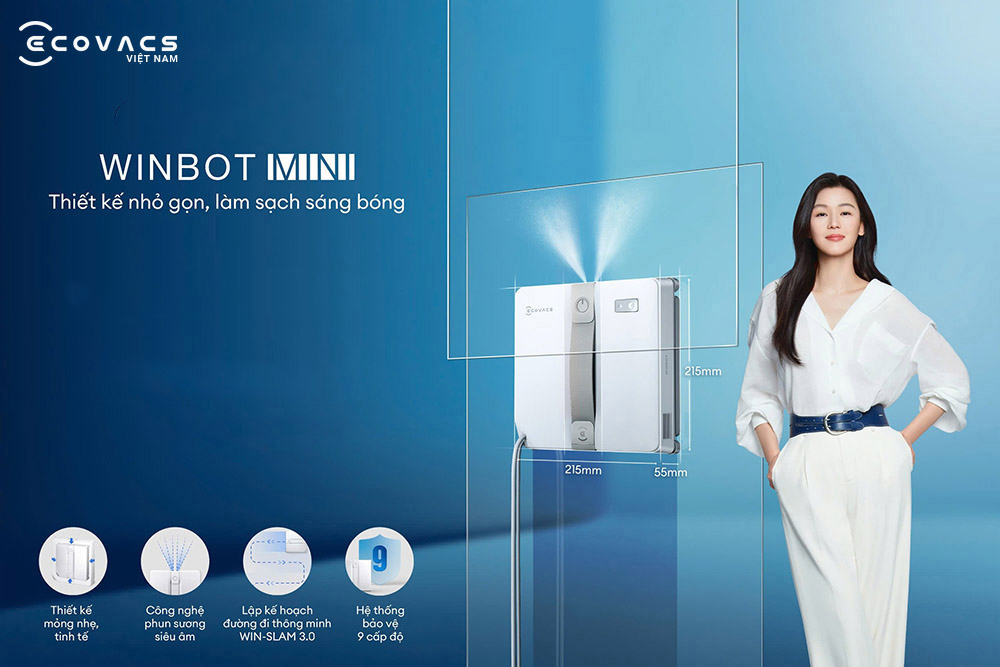 Robot Ecovacs Winbot Mini ảnh đặc tính 1