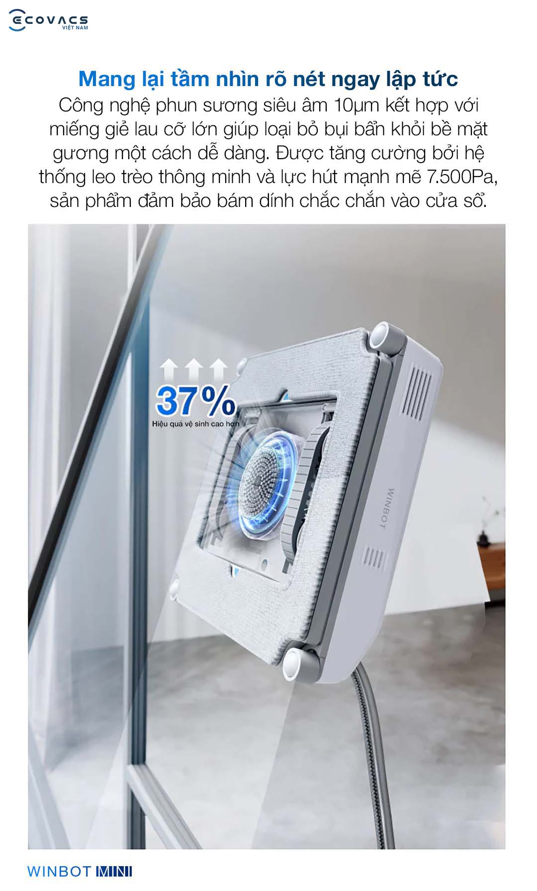 Robot Ecovacs Winbot Mini ảnh đặc tính 2