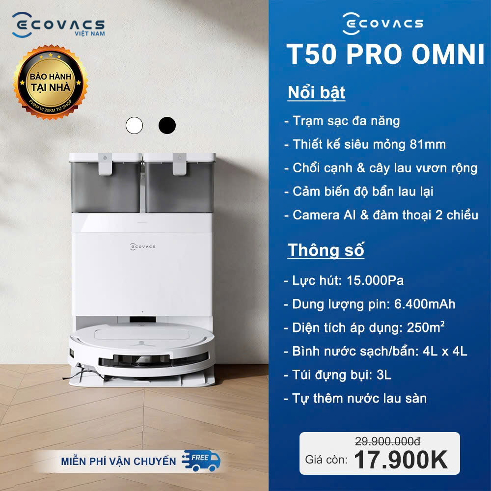 5 Mẫu Robot Hút Bụi Ecovacs Đáng Mua Nhất