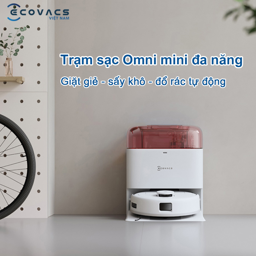 Robot Ecovacs Deebot Mini với trạm omni tiện lợi