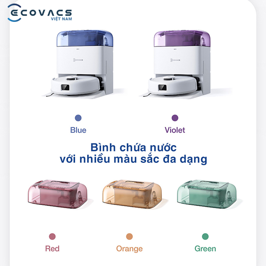 Robot Ecovacs Deebot Mini bình chứa màu sắc