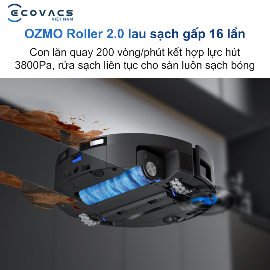 Robot Ecovacs Deebot X11 Pro Omni với công nghệ Ozmo Roller 2.0