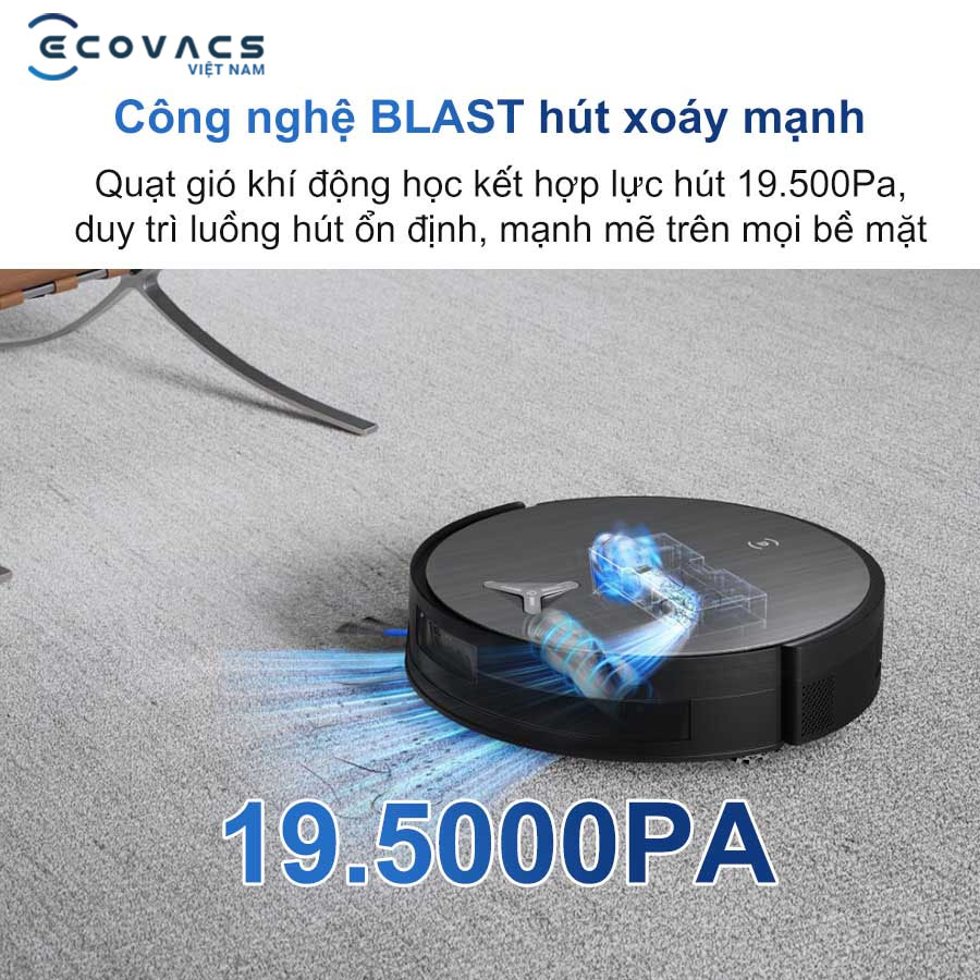 Robot Ecovacs Deebot X11 Pro Omni với công nghệ Blast hút xoáy mạnh