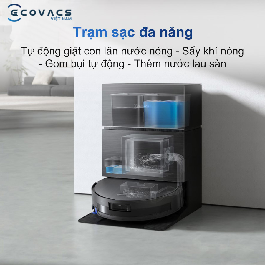 Robot Ecovacs Deebot X11 Pro Omni với trạm sạc đa năng