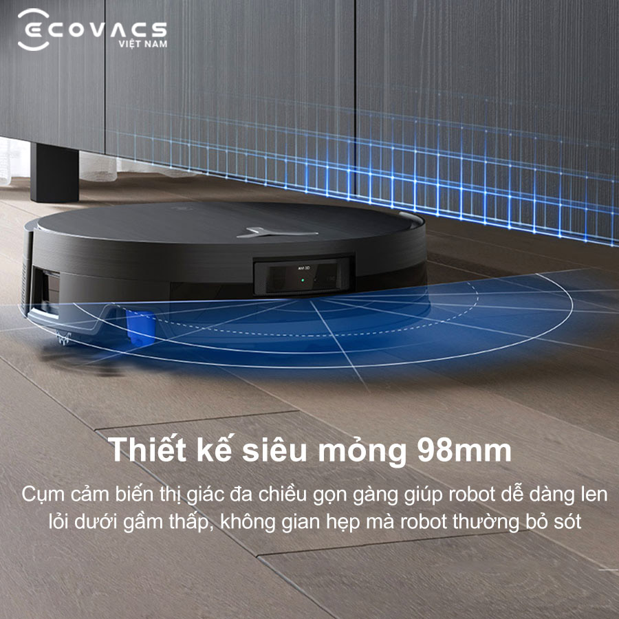 Robot Ecovacs Deebot X11 Pro Omni thiết kế siêu mỏng