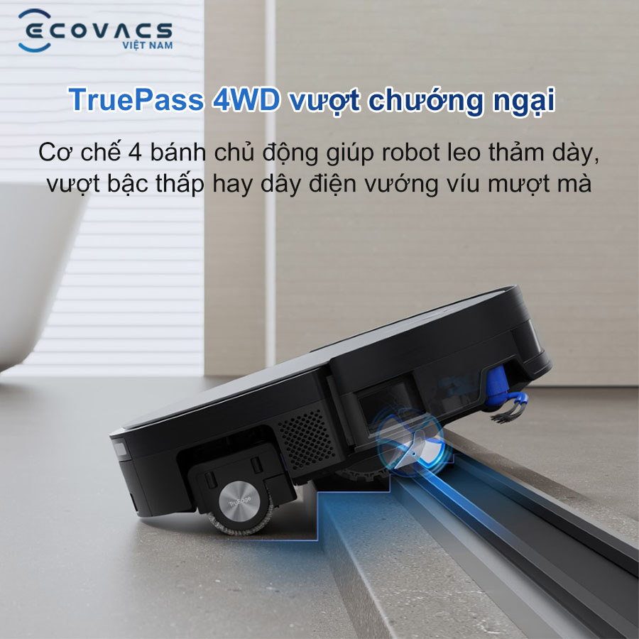 Robot Ecovacs Deebot X11 Pro Omni vượt chướng ngại