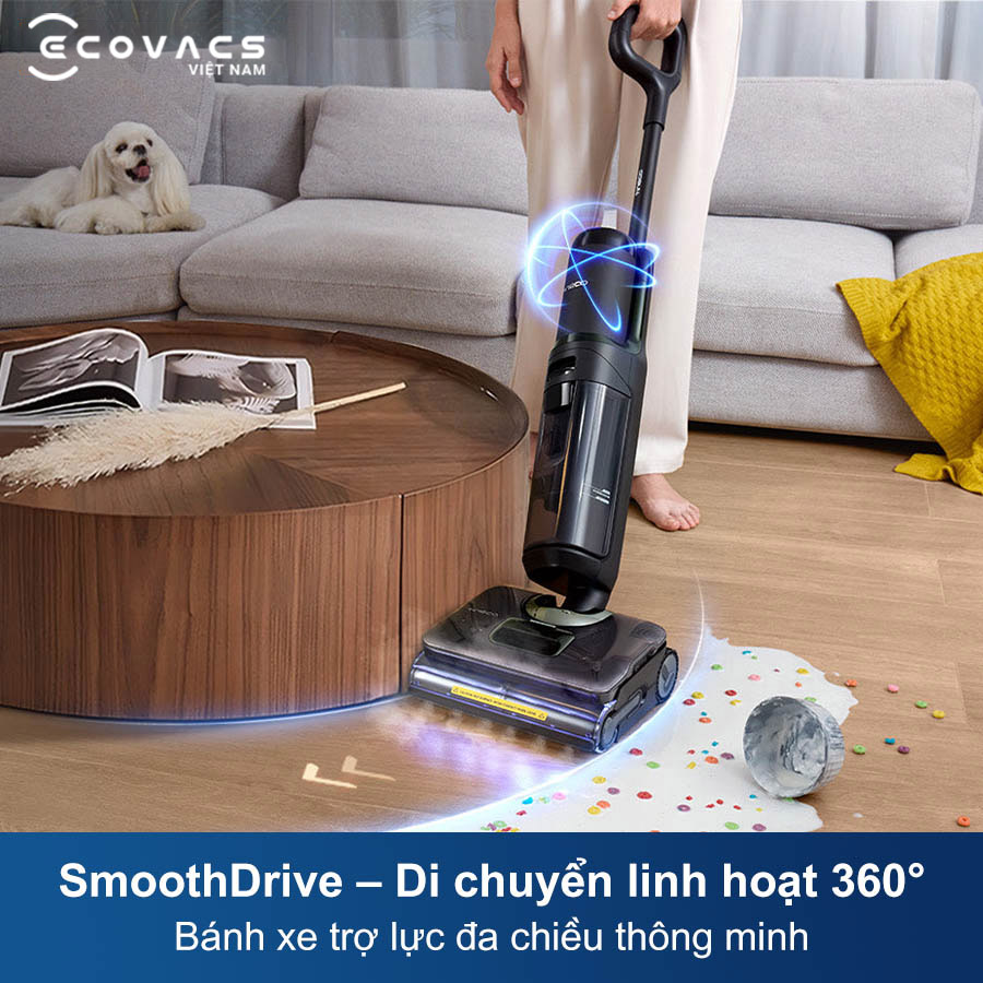 Tineco Floor One S7 Stretch Steamd di chuyển linh hoạt
