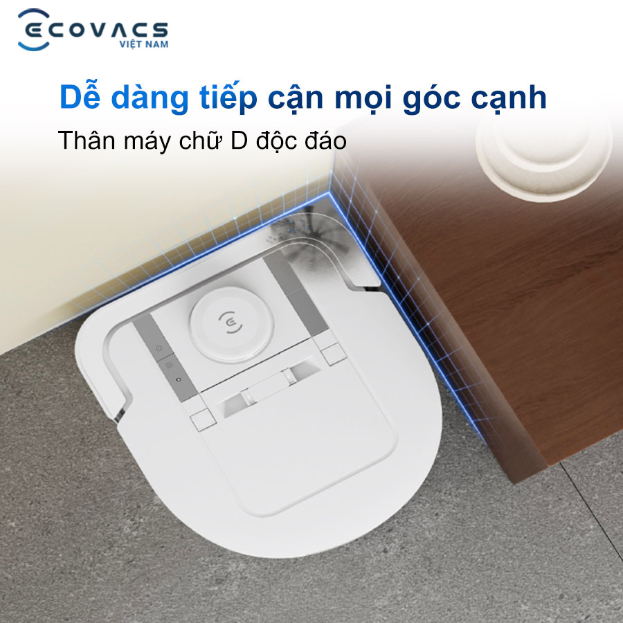 Ecovacs Deebot X5 Hybrid thiết kế chữ D