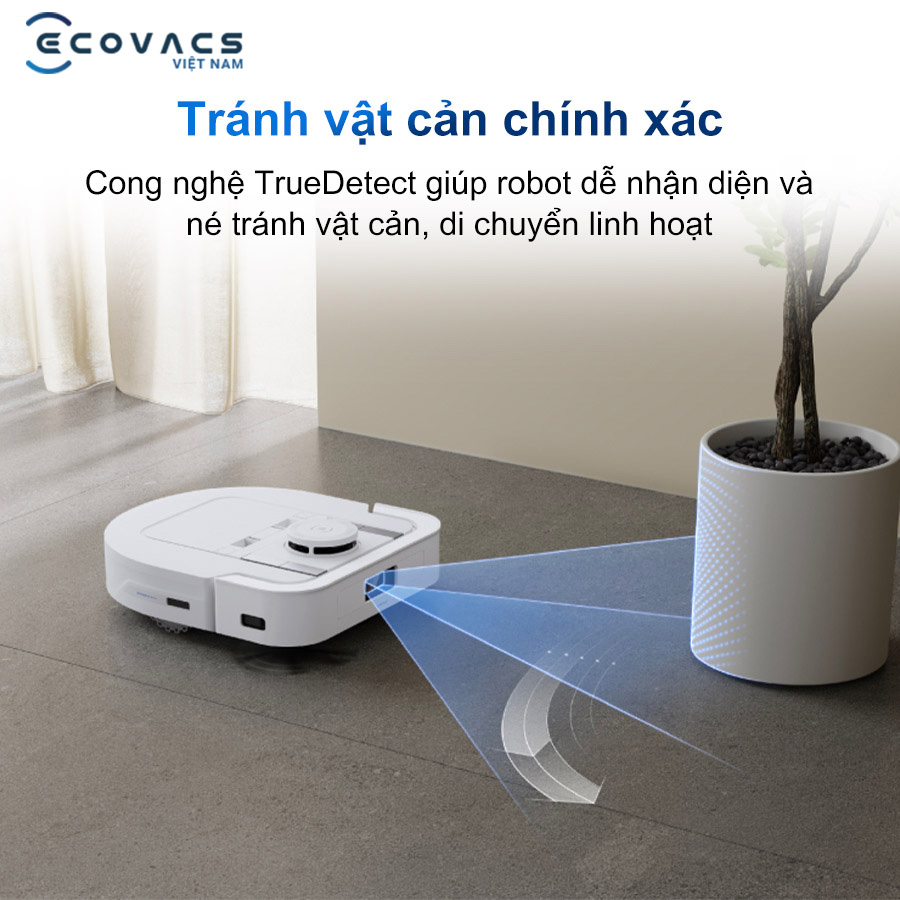 Ecovacs Deebot X5 Hybrid tránh vật cản chính xác