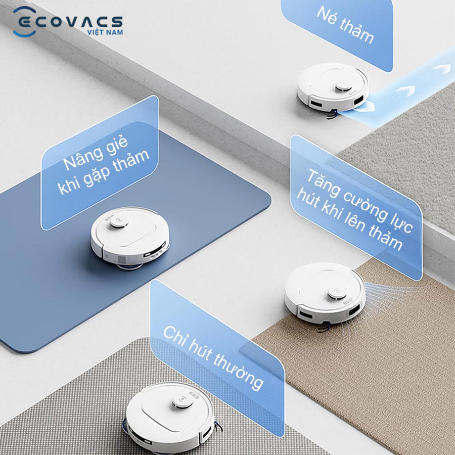 Robot Ecovacs Deebot T30C giữ thảm khô ráo
