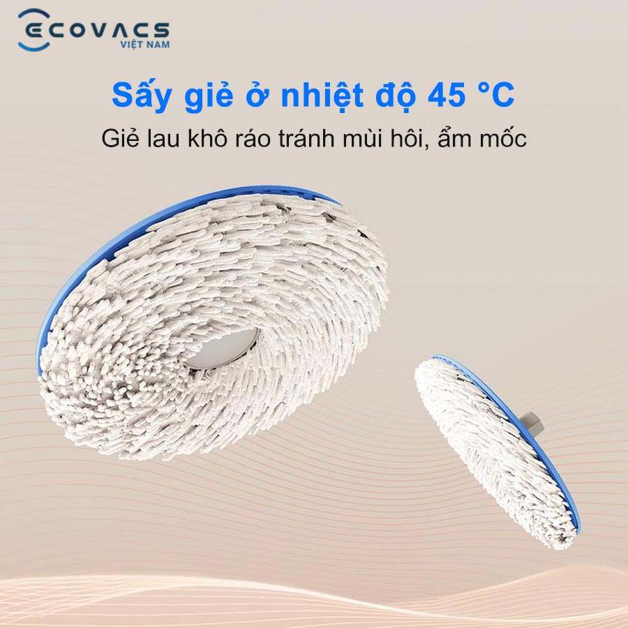 Robot Ecovacs Deebot T30C sấy giẻ 45 độ