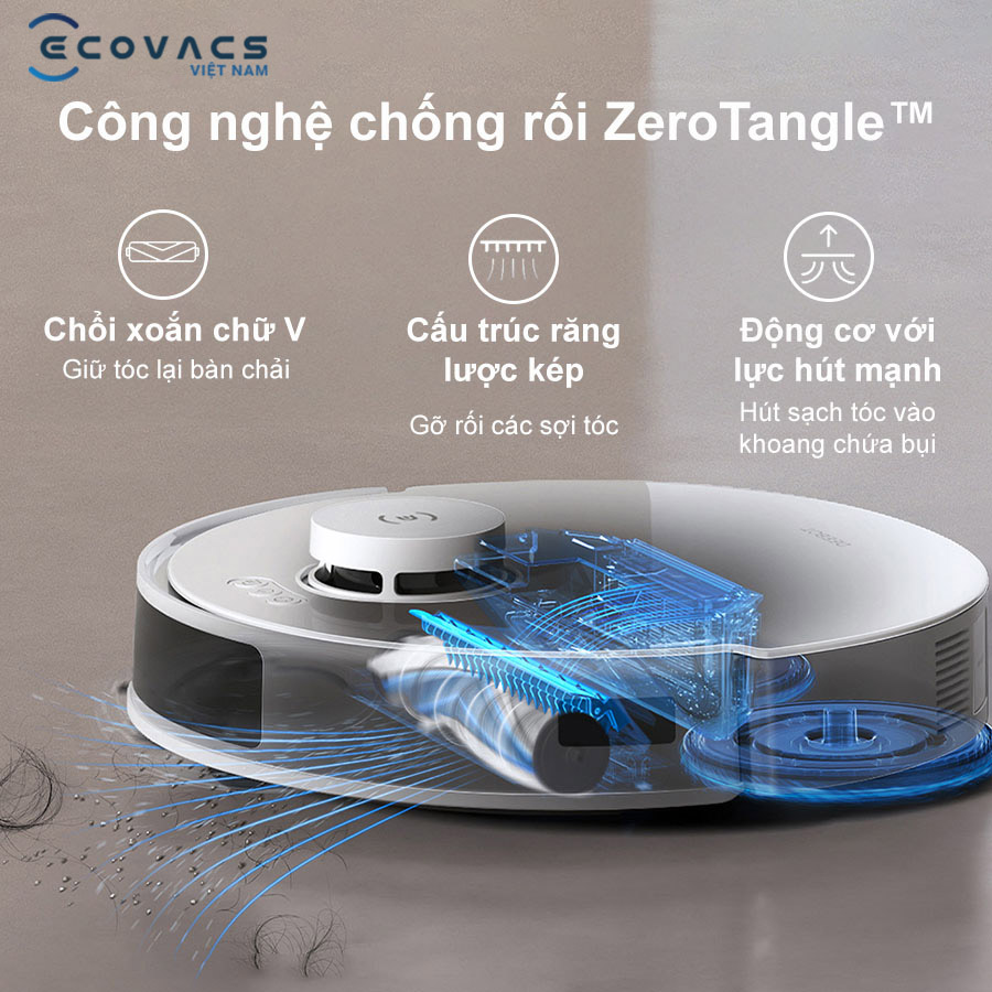 Robot Ecovacs Deebot T30e Pro Omni chống rối hiệu quả