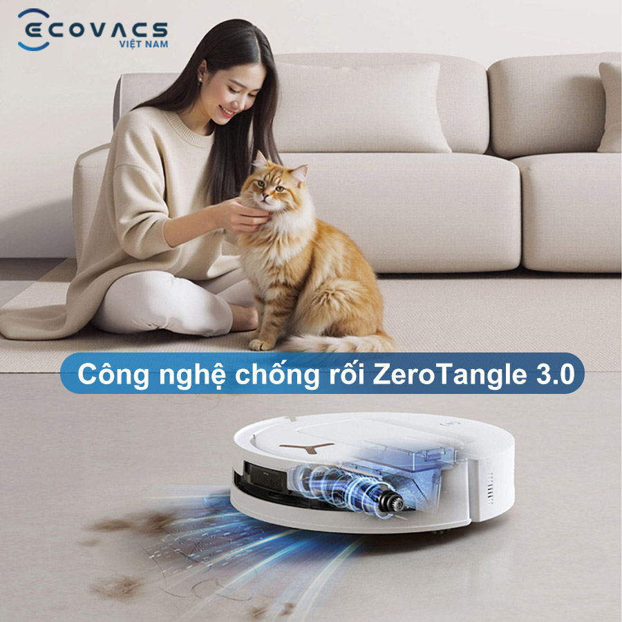 robot Ecovacs T80 Omni chống rối toàn diện