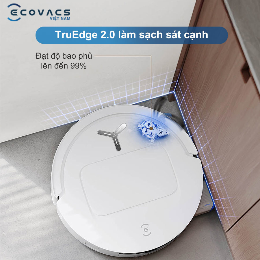 robot Ecovacs T80 Omni làm sạch sát tường