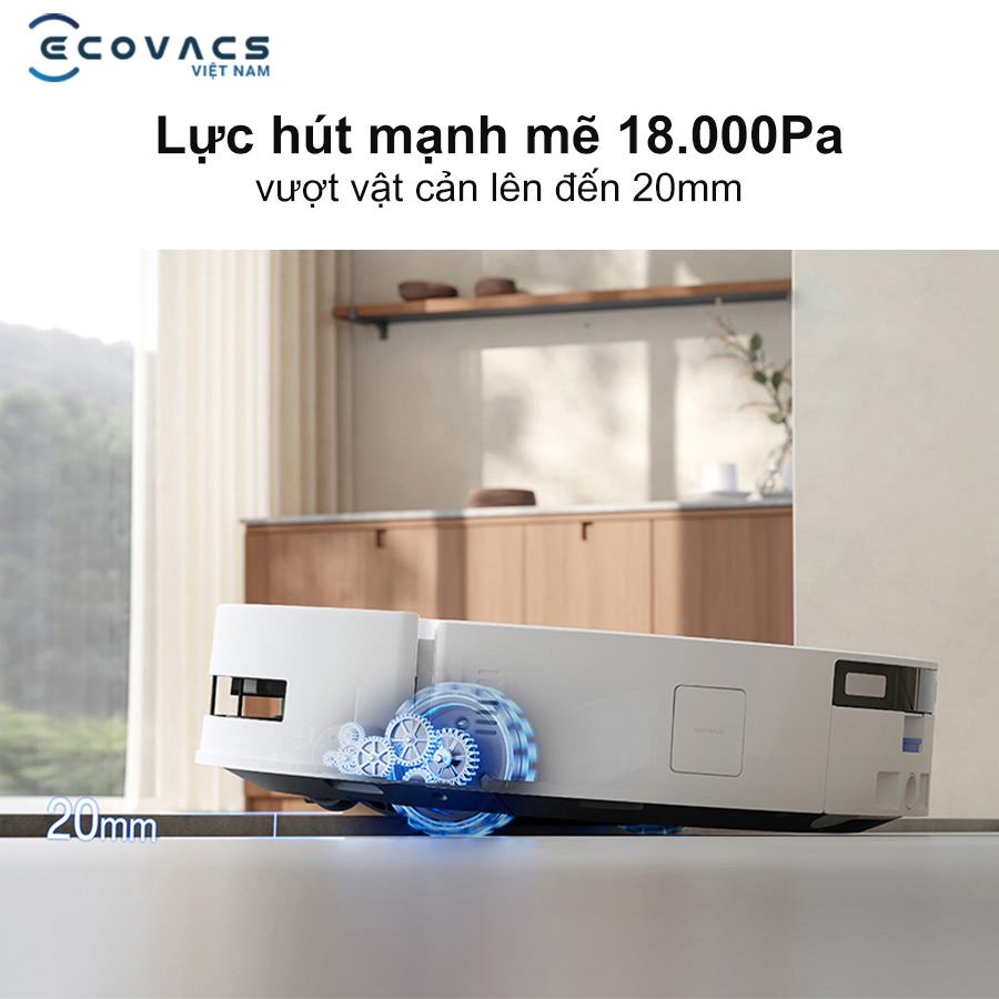 robot Ecovacs T80 Omni với lực hút mạnh mẽ