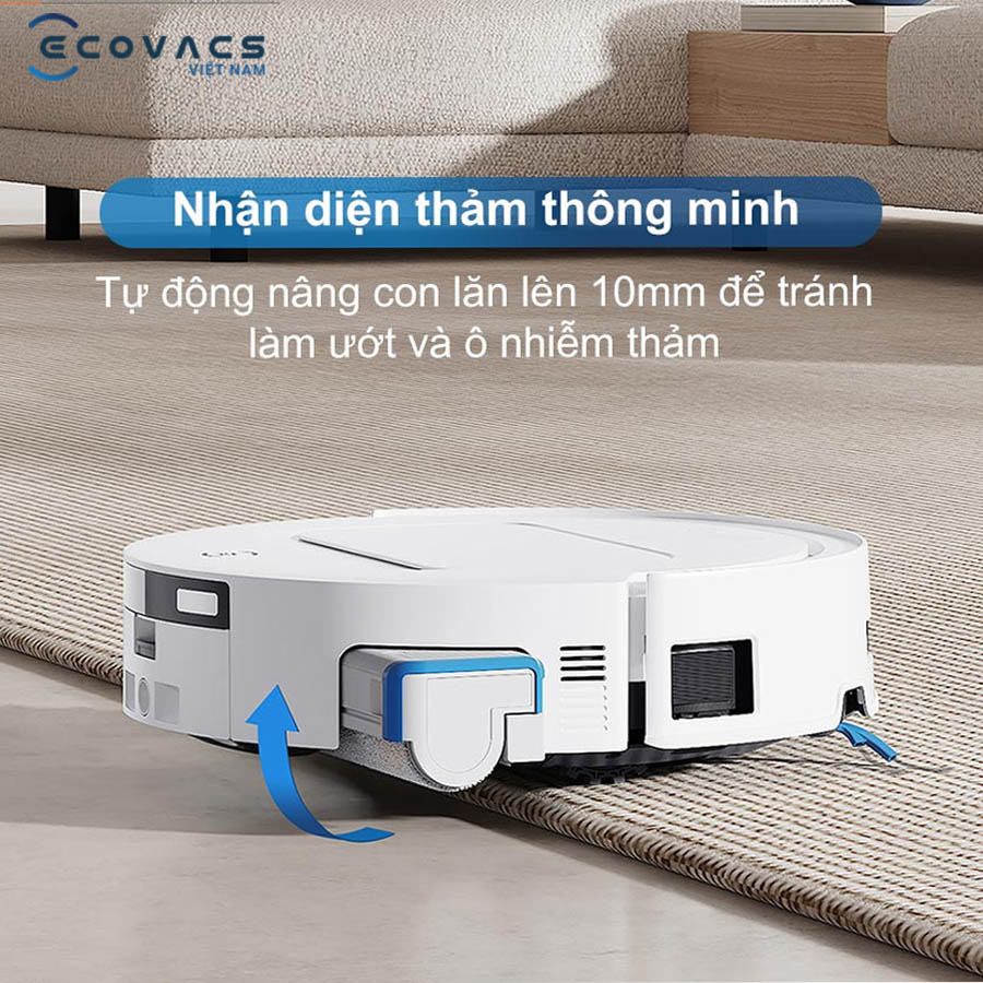 robot Ecovacs T80 Omni nhận diện thảm thông minh