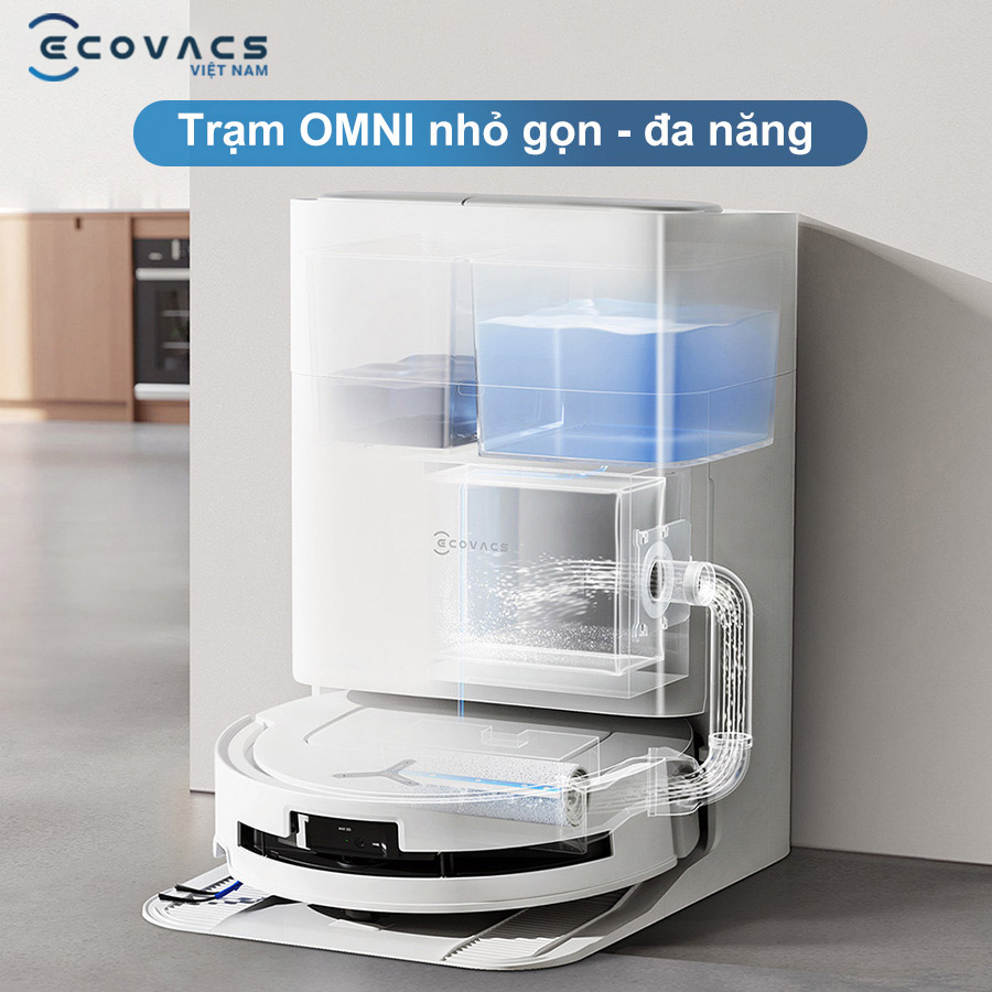 robot robot Ecovacs T80 Omni với trạm omni tiện lợi