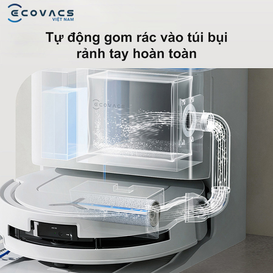 robot robot Ecovacs T80 Omni với trạm omni tiện lợi 3