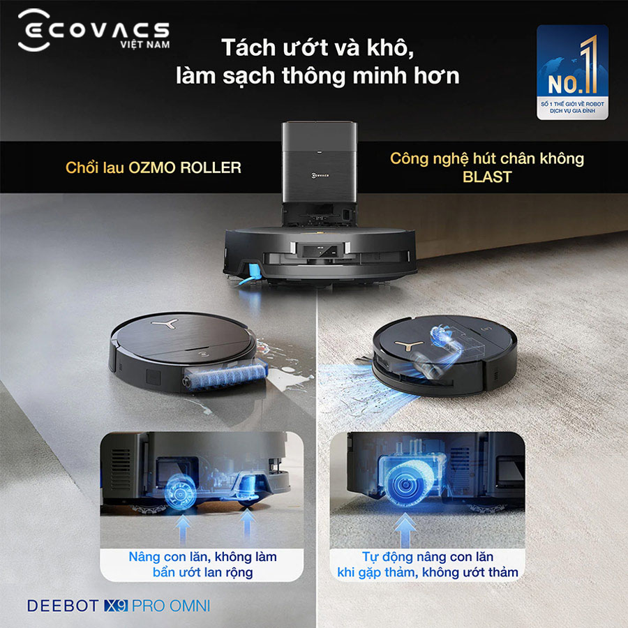 Ecovacs Deebot X9 Pro ưu điểm vượt trội