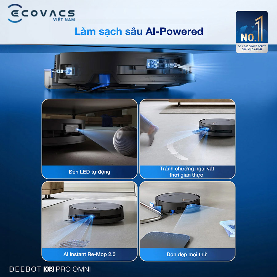 Ecovacs Deebot X9 Pro công nghệ làm sạch sâu