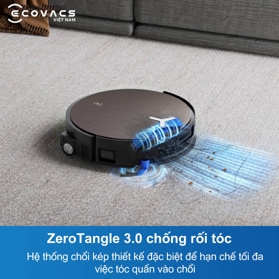 Robot Ecovacs Deebot X11 OmniCyclone với khả năng chống rối