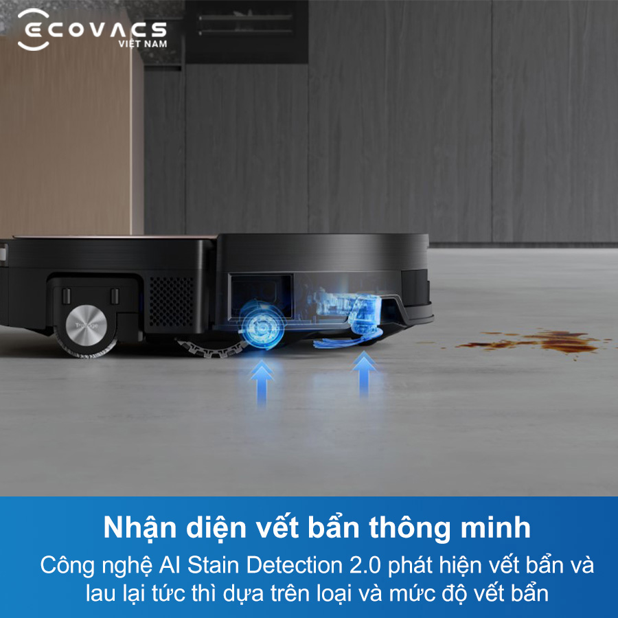 Robot Ecovacs Deebot X11 OmniCyclone với khả năng nhận diện vết bẩn thông minh
