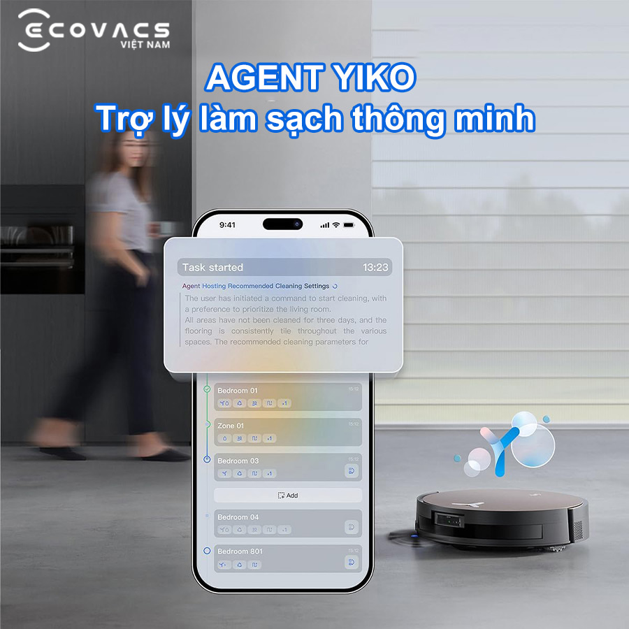 Robot Ecovacs Deebot X11 OmniCyclone với trợ lý làm sạch thông minh