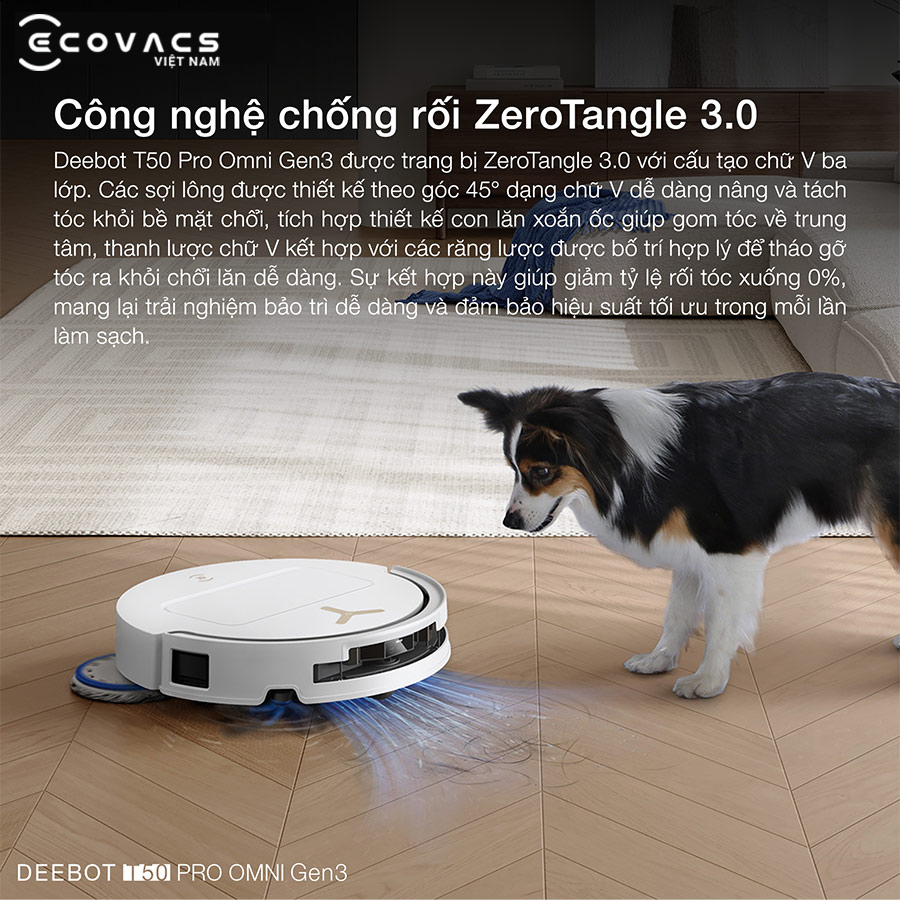 Robot hút bụi lau nhà Ecovacs Deebot T50 Pro Omni Gen 3